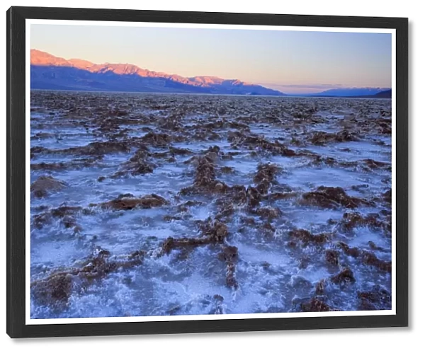 Badwater - the salt flats of Badwater, the lowest point in the whole US, at sunrise - Death Valley National Park, California, USA