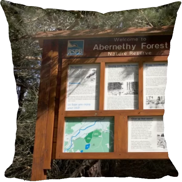 RSPB Signboard - Abernethy Forest Nature Reserve Strathspey, Scotland