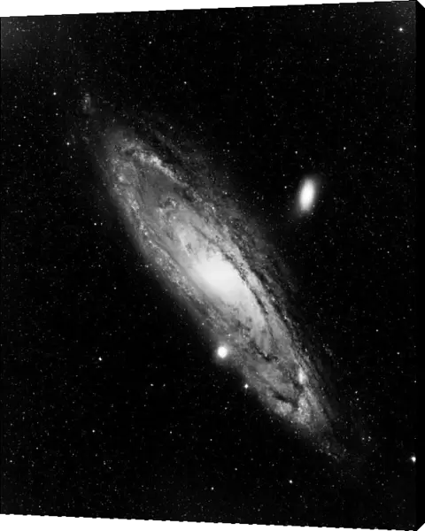 Optical photo of Andromeda galaxy & its satellites