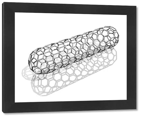 Capped nanotube, computer artwork