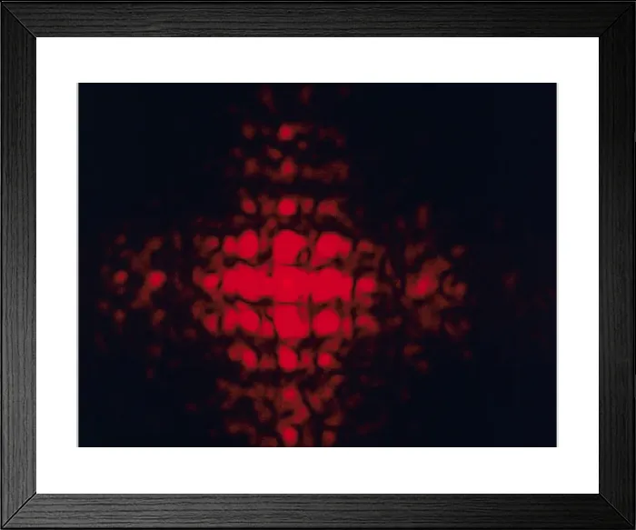 Framed Print : Diffraction Pattern Print: Laser Light Through Cloth Framed Print : Diffraction Pattern Print: Laser Light Through Cloth