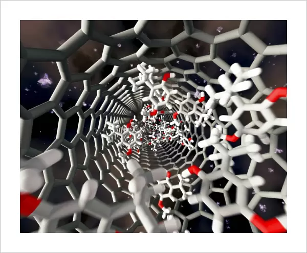 Nanotube drug delivery, artwork