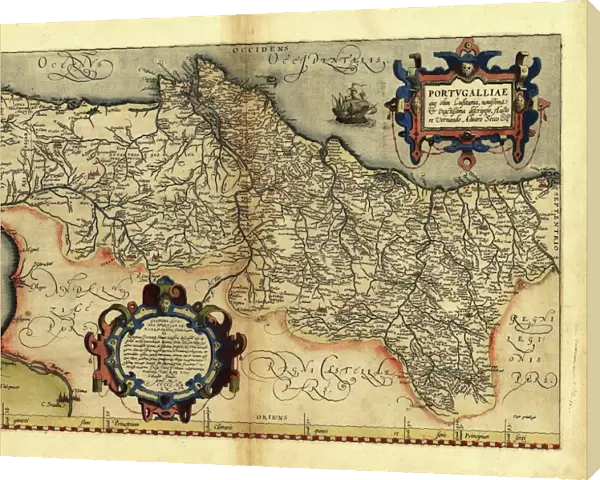 Orteliuss map of Portugal, 1570