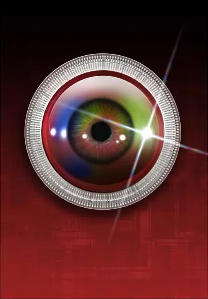 Biometric eye scan, artwork