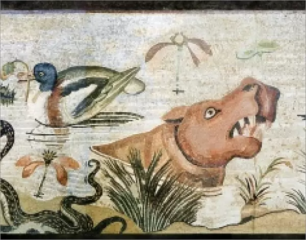 Nile flora and fauna, Roman mosaic