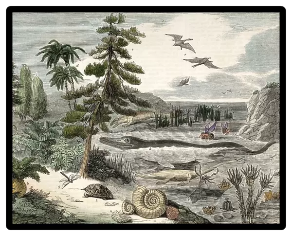 1833 Penny Magazine extinct animals crop