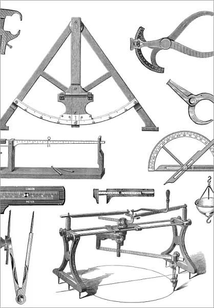 Scientific equipment, historical artwork