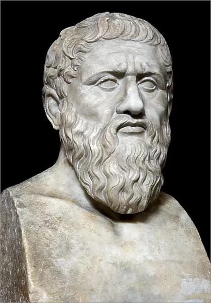 Plato. Bust of Plato (428-347 BC), Ancient Greek philosopher