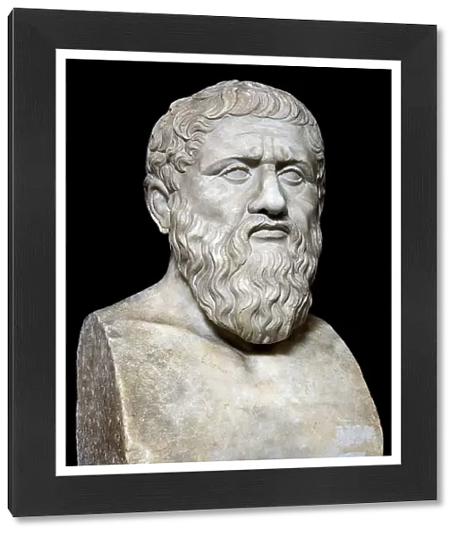 Plato. Bust of Plato (428-347 BC), Ancient Greek philosopher