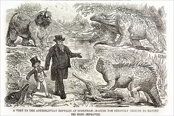 1855 Punch Dinosaurs Crystal Palace