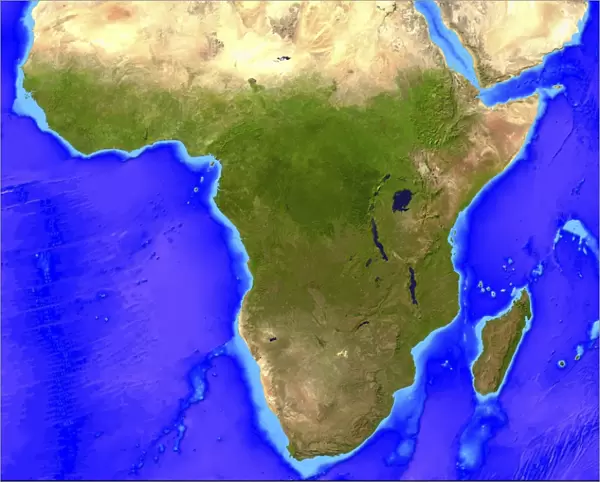 Africa. Computer artwork, based on a satellite image, of Africa