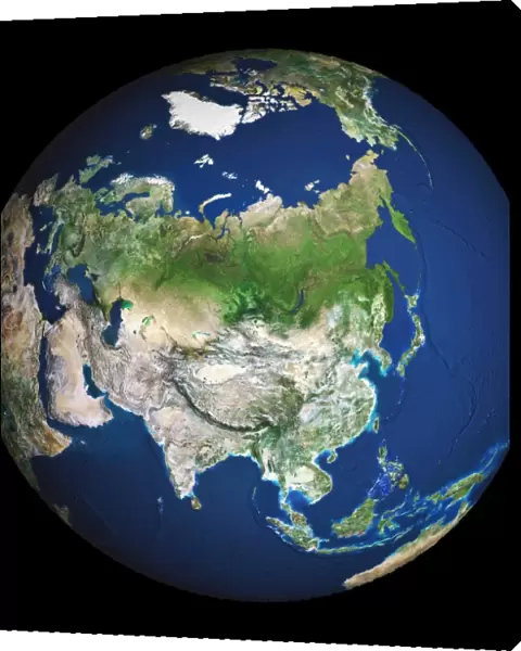 Earth. Satellite image of the Earth, centred on Asia