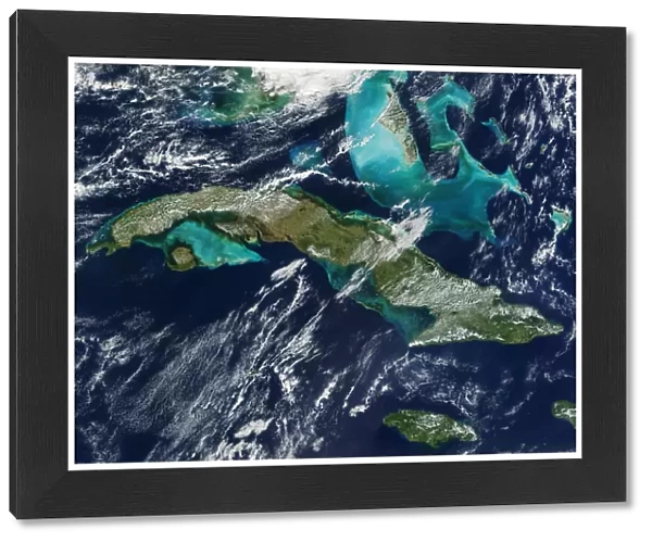 Cuba. True-colour satellite image of the island of Cuba 