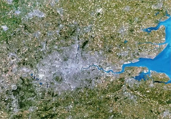 Satellite image of Greater London, UK