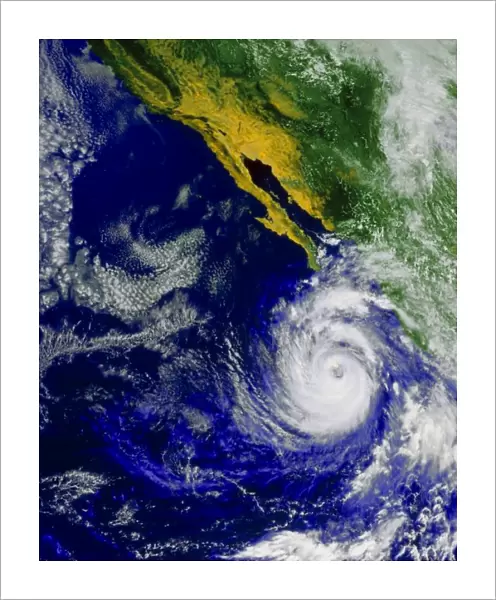 Satellite image of Hurricane Nora over the Pacific