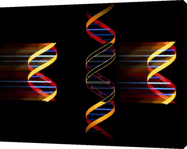 Computer artwork of genetic engineering