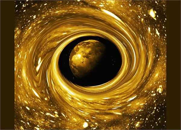 Earth in a black hole, artwork