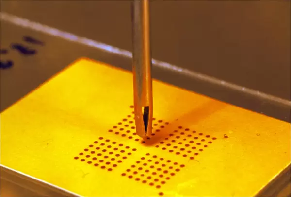 DNA BioChip plotter being tested for accuracy
