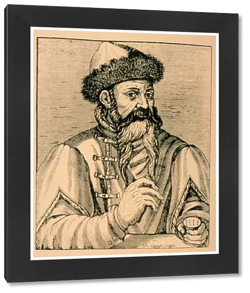 1584 engraving of Johann Gutenberg