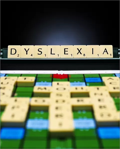Dyslexia. Scrabble letters spelling the word dyslexia