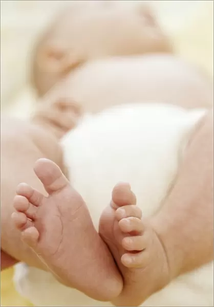 Baby feet. MODEL RELEASED. Baby feet. Feet of a sleeping baby girl