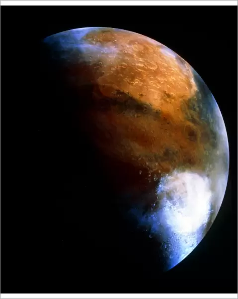 Computer-mosaic image of Mars
