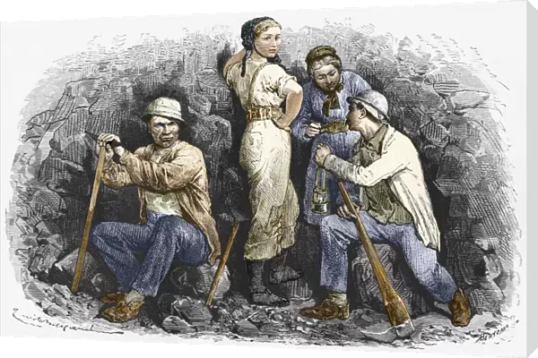 Miners and their wives, 19th century