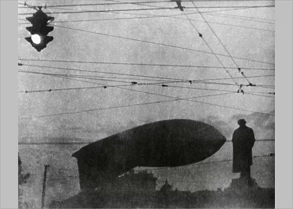 Barrage balloon over Moscow, 1942