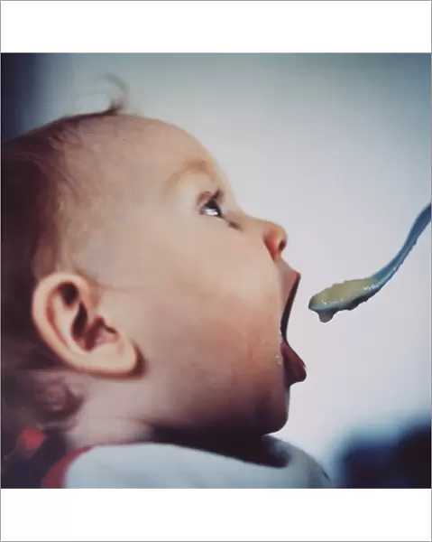 Spoon-feeding baby