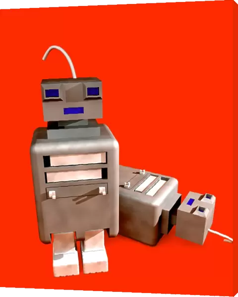 Toy robots, computer artwork
