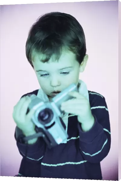 Boy with video camera