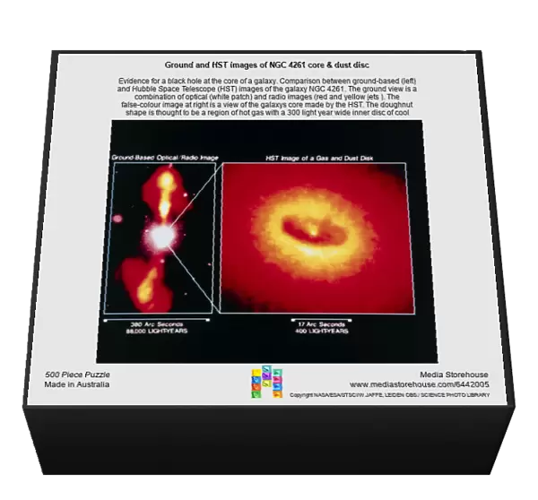 Ground and HST images of NGC 4261 core & dust disc