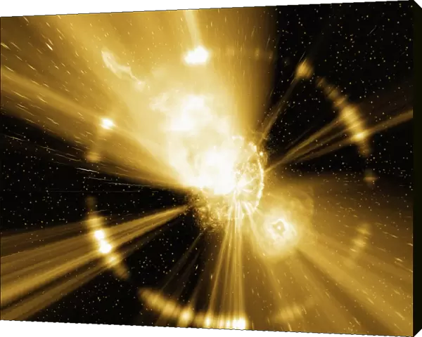 Supernova explosion, computer artwork