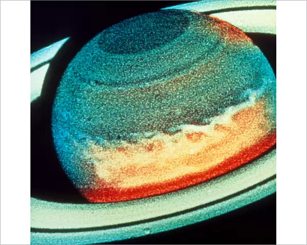 Space Telescope image of Saturn showing white spot