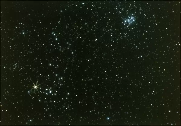 Optical photo of the Hyades star cluster