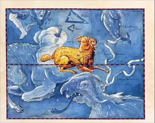 Historical artwork of the constellation of Aries