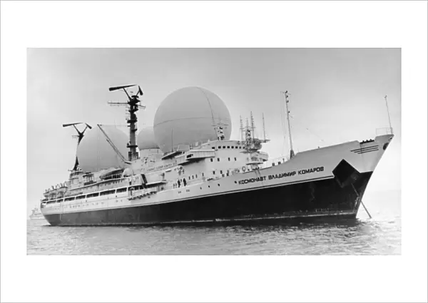 Radio antennae on a Soviet ship