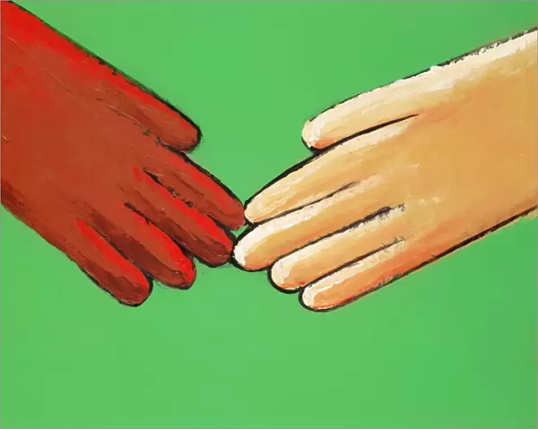 Hands touching