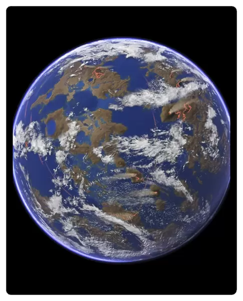 Early Earth globe, artwork C016  /  3733
