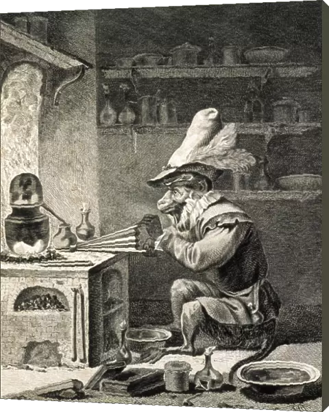 Alchemy satire, 18th-century artwork