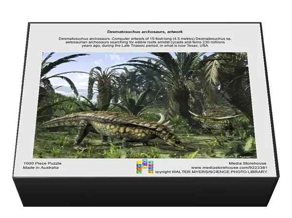 Desmatosuchus archosaurs, artwork