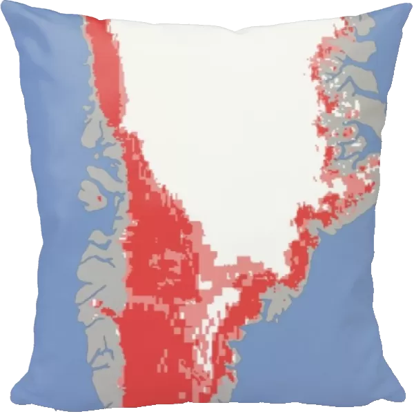 Greenland ice melt, 2012, satellite image