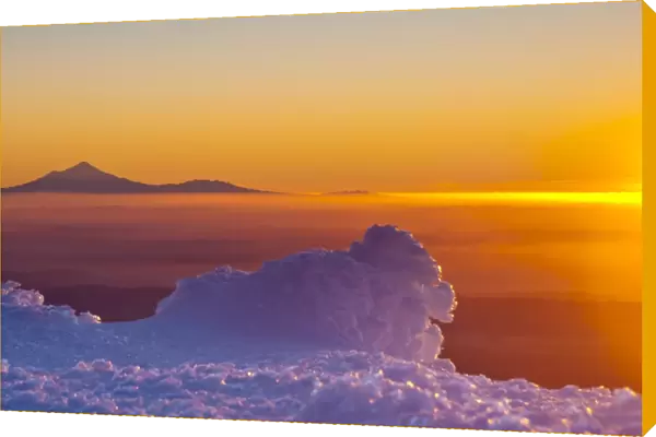 Mount Ruapehu at sunset, New Zealand