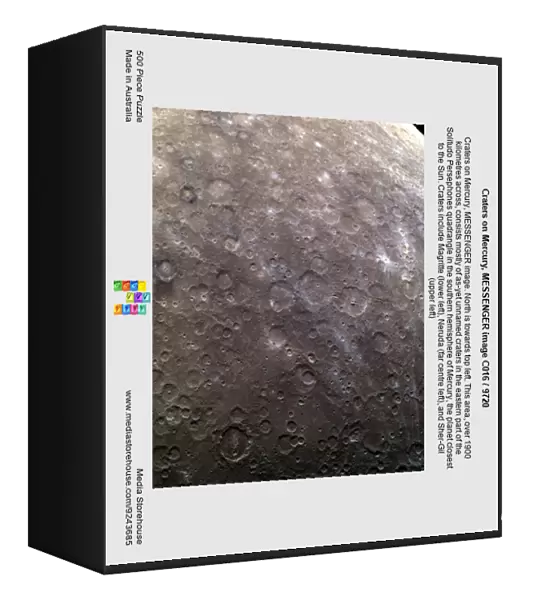 Craters on Mercury, MESSENGER image C016  /  9720