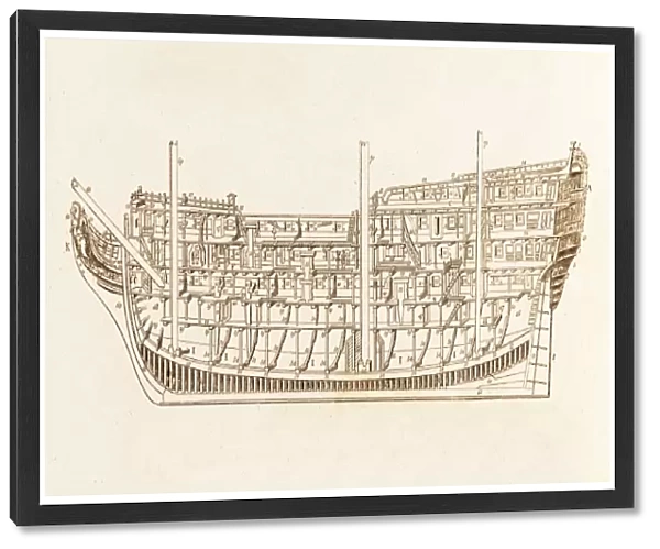 Section of a First Rate Ship of War. C017  /  3432