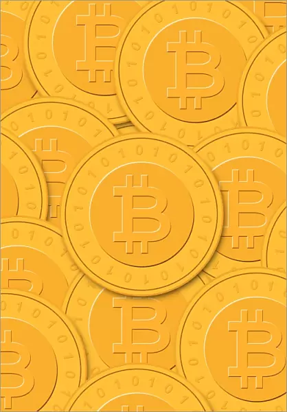 Bitcoins, conceptual artwork C016  /  9774