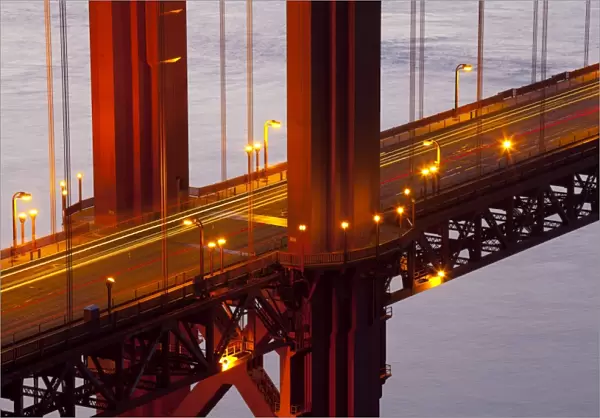 Close-up of the Golden Gate Bridge, San Francisco, California, United States of America, North America