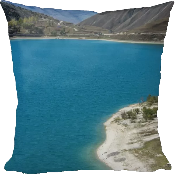 Lake Kezenoyam (Lake Goluboye) in Chechen Mountains, half in Chechnya and half in Dagestan, Caucasus, Russia, Europe