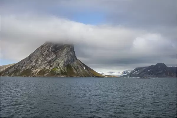 Huge mountain rock on Alkhornet, Svalbard, Arctic