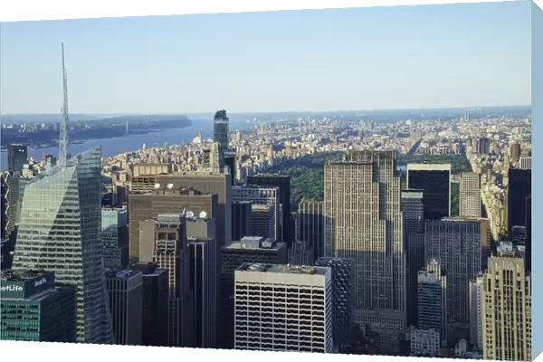 Manhattan skyline looking North, Manhattan, New York City, New York, United States of America, North America